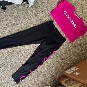 Matching Calvin Klein gym set